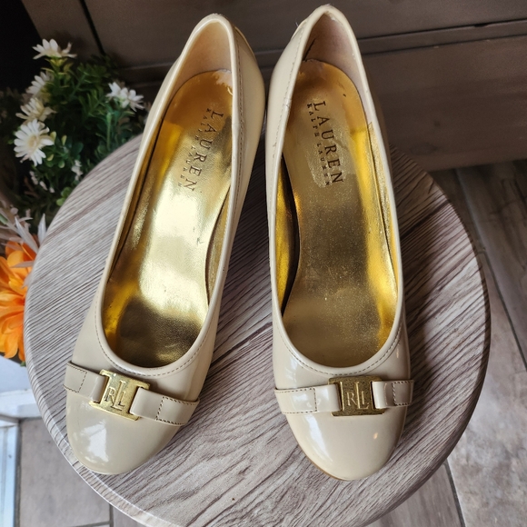 Ralph Lauren Shoes - Ralph Lauren  Cream Patent Leather Shoes